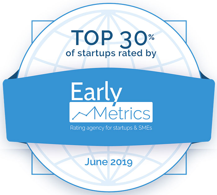 Aerosint among the top 30% of the 2,500 Start-ups rated by Early Metrics